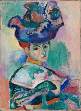 アンリ・マティス Painting - 帽子をかぶった女性 1905 年抽象フォービズム アンリ・マティス